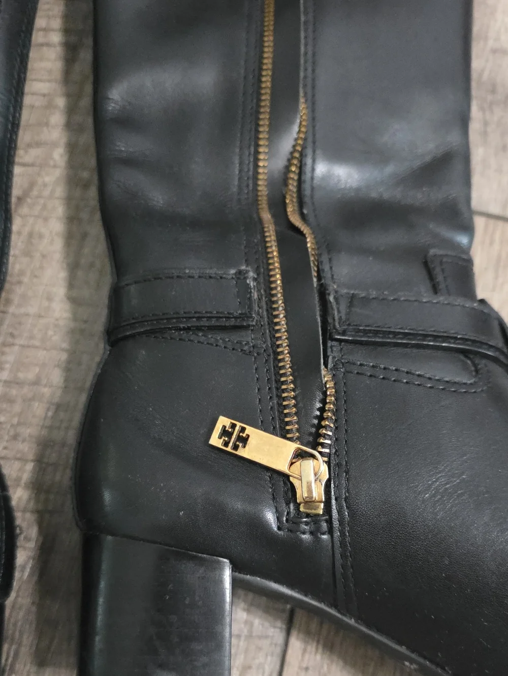 Tory Burch Black Leather Donovan Tall Equestrian Riding Boots